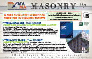 Free Masonry Webinars Presented By Industry Experts