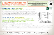 Free Masonry Webinars Presented By Industry Experts