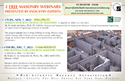 Free Masonry Webinars Presented By Industry Experts