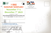 Free Masonry Webinars Presented By Industry Experts