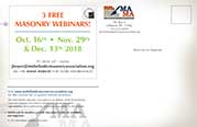 Free Masonry Webinars Presented By Industry Experts